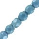 Abalorios facetadas cristal Checo Fire Polished 4mm - Chalk white baby blue luster